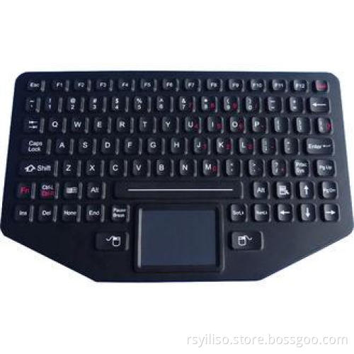 IP65 dynamic sealed and ruggedized silicone industrial keyb